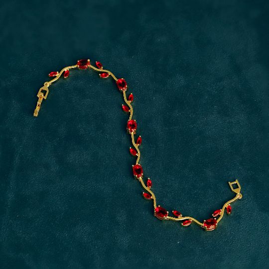 Ruby Tulip Bracelet — Bhavishh Creations