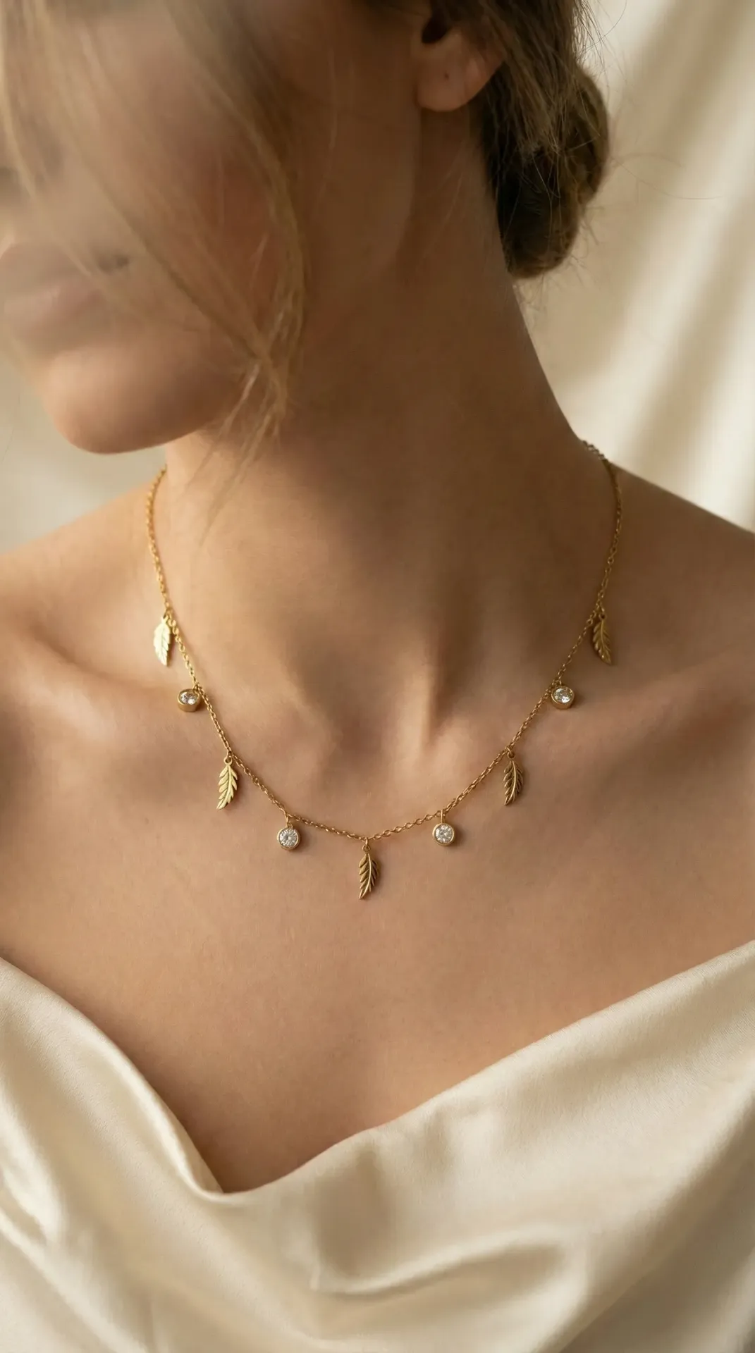 Golden Leaf Charm Drop