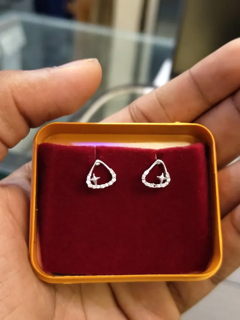 Starlight Triangle Stud Earrings