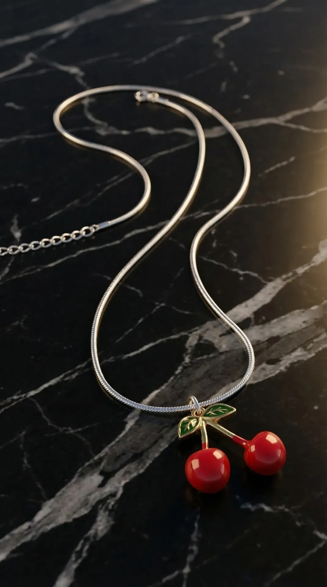 Cherry Drop Necklace