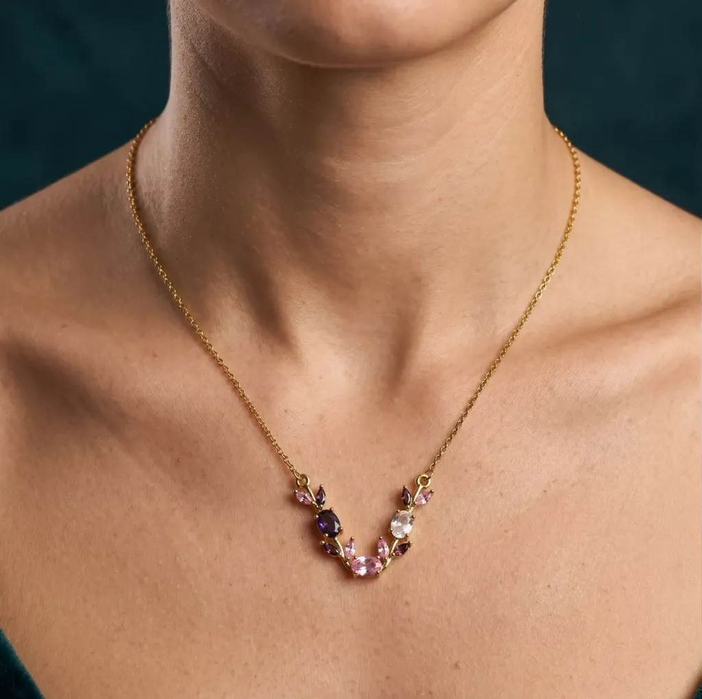 Blush Tulip Charm Necklace