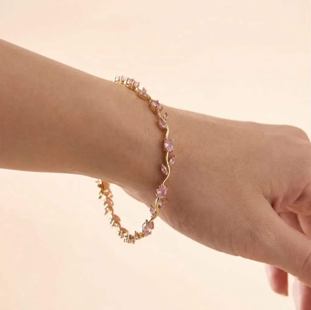 Rose Tulip Bloom Bracelet