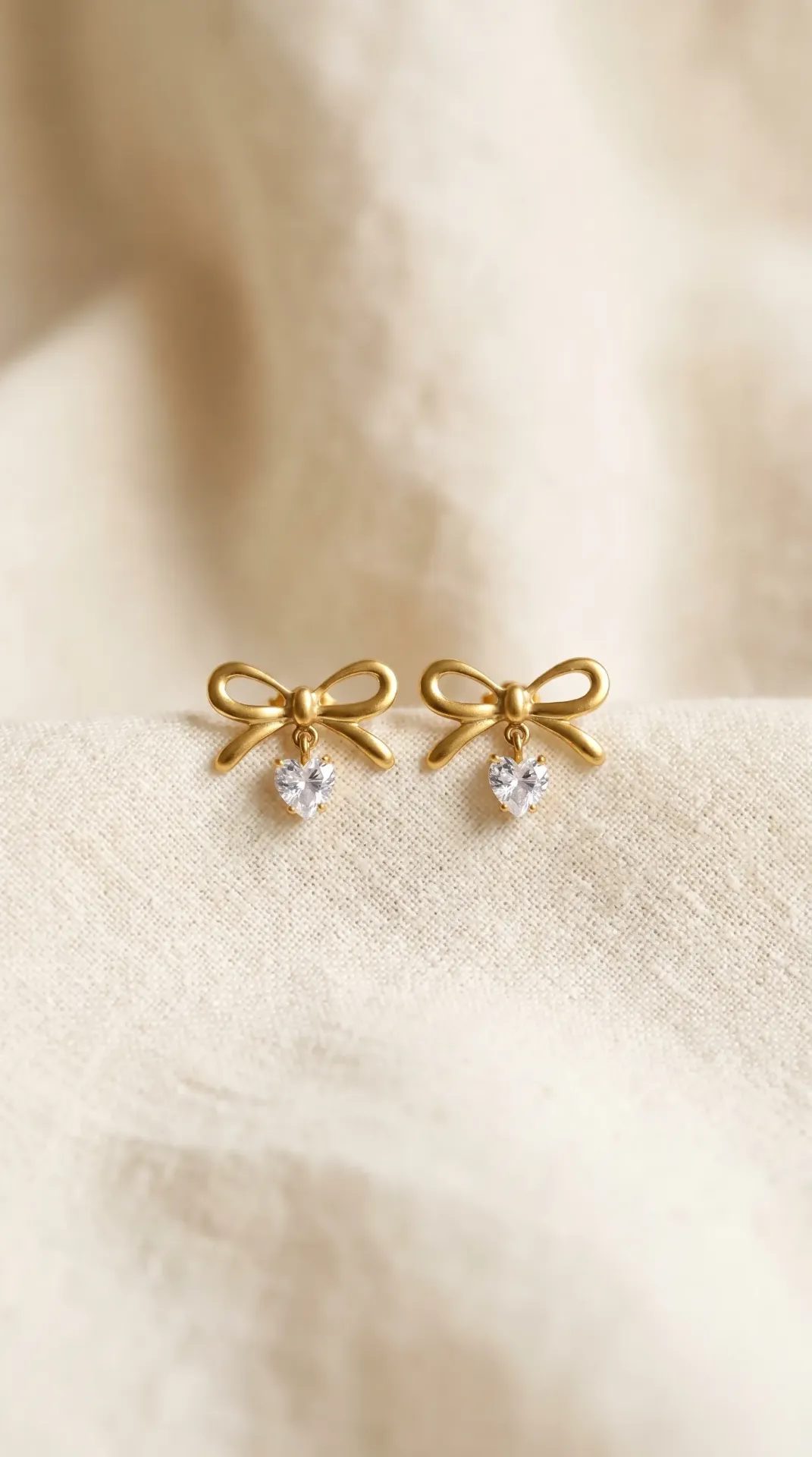 Bow Heart Earrings