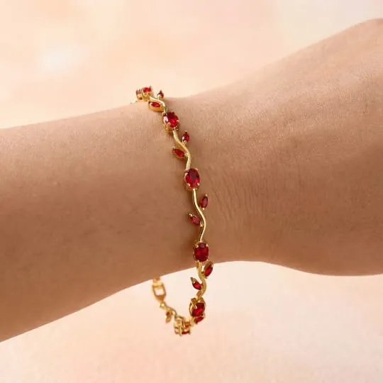 Ruby Tulip Bracelet