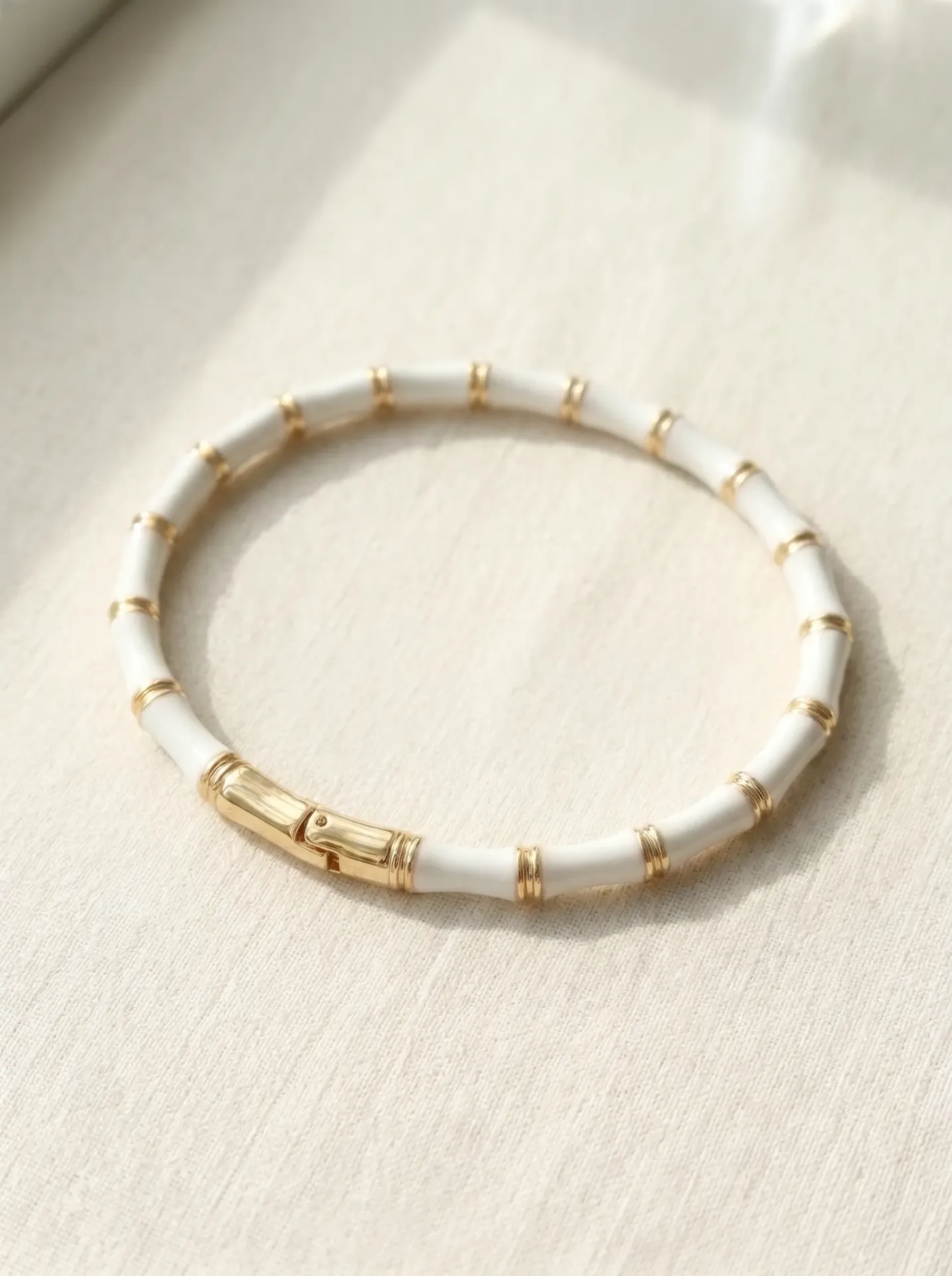 White Bamboo Bracelet