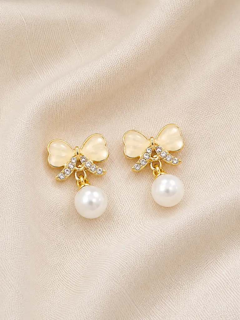 Pearl Bow Earrings