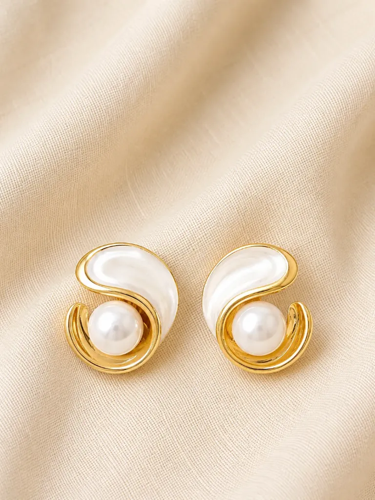 Pearl Swirl Earrings