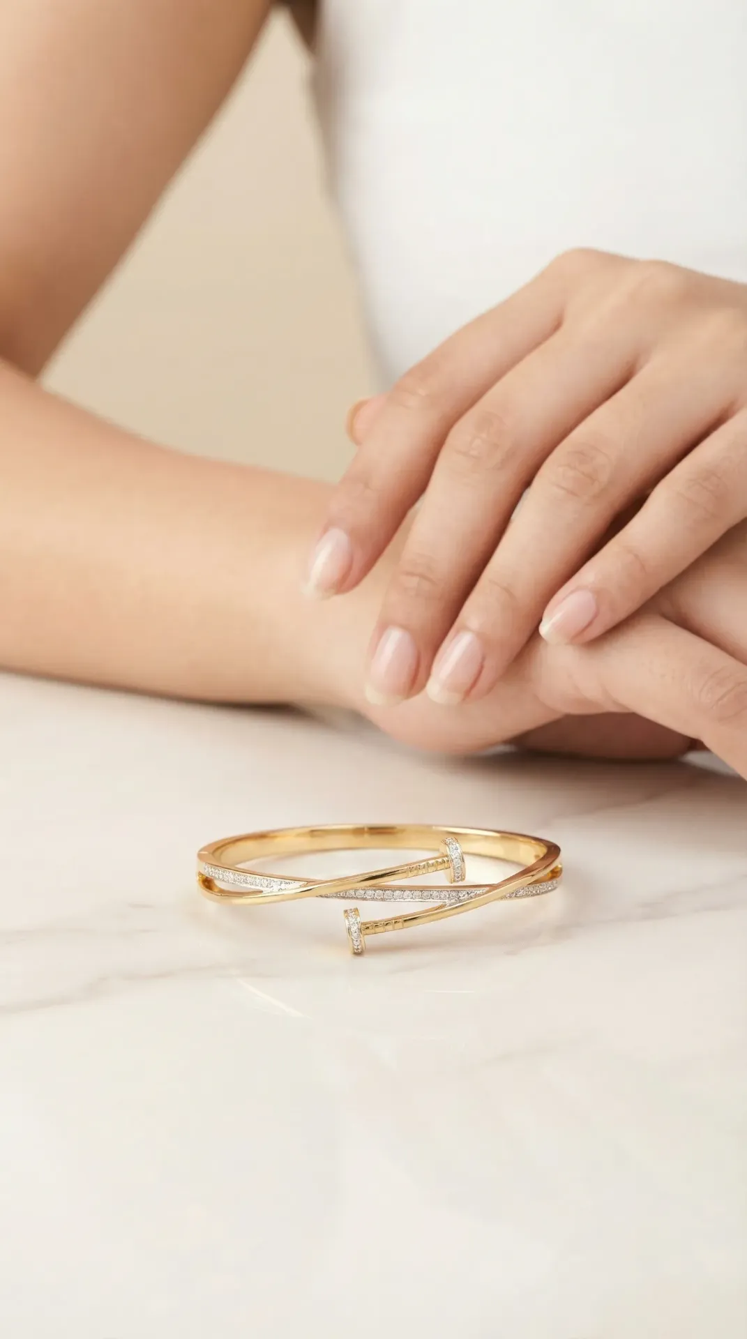 Golden infinity cuff