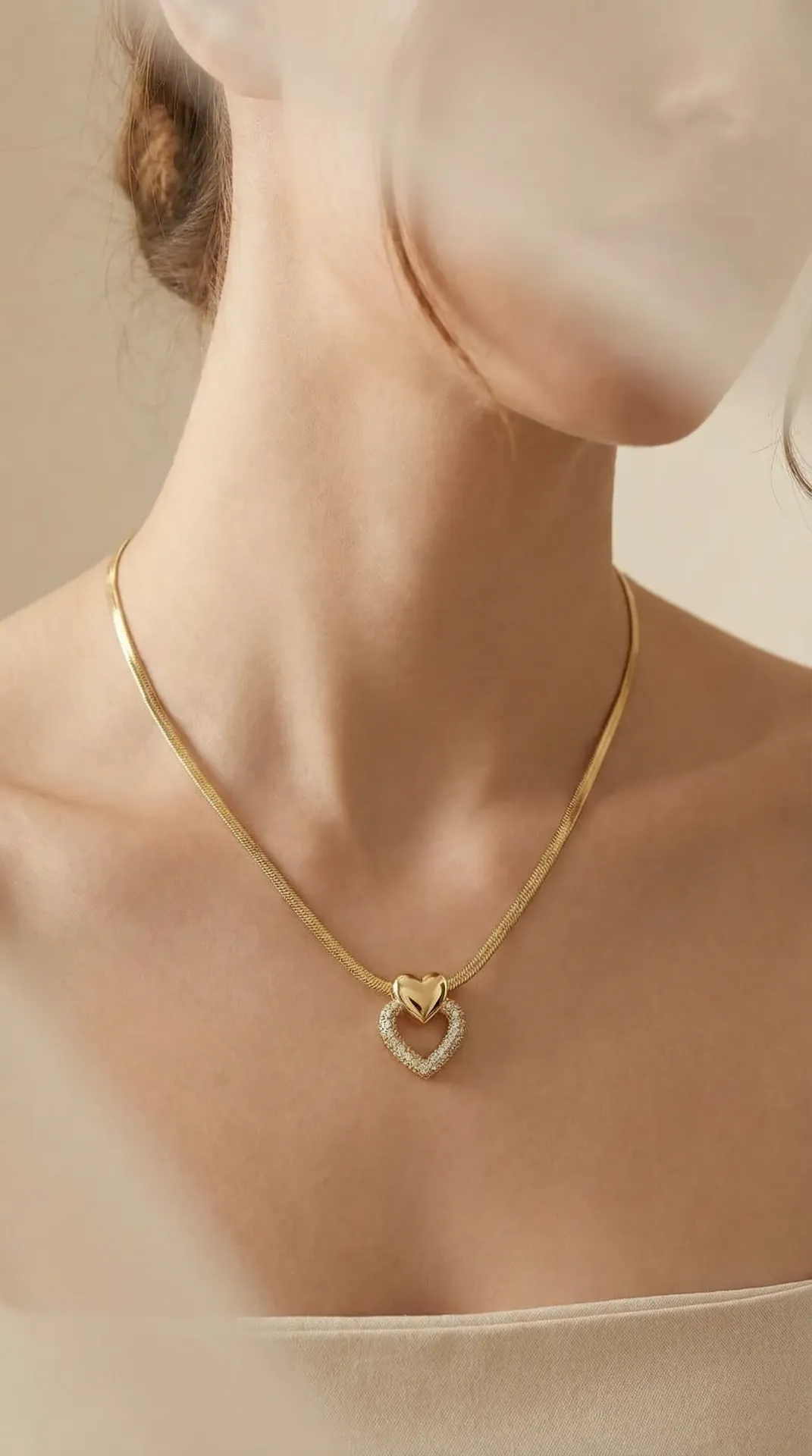 Sculpted Heart  Necklace